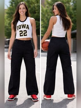 Nike Jordan UTILITY LIFESTYLE Women Chicago Pants Black Standard Fit FV7098-010